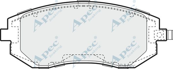 APEC BRAKING stabdžių trinkelių rinkinys, diskinis stabdys PAD1362